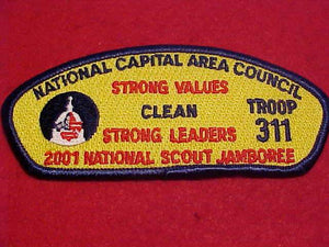 2001 NJ JSP, NATIONAL CAPITAL AREA C., TROOP 311, "CLEAN", NAVY BDR.