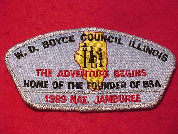 1989 NJ JSP, W. D. BOYCE C., ILLINOIS, HOME OF THE FOUNDER OF BSA