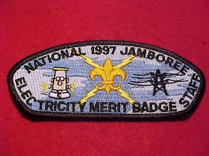 1997 NJ JSP, ELECTRICITY MERIT BADGE STAFF, DILBERT CARTOON  CHARACTER