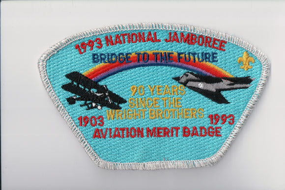 1993 Aviation Merit Badge 90 Years Since the Wright Brothers, smy bdr.