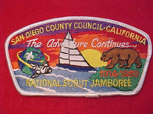 1989 JSP, SAN DIEGO COUNTY C., WHITE BDR.