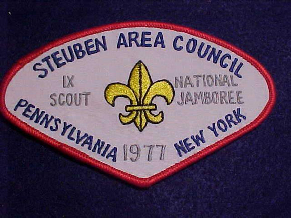 1977 NJ, STEUBEN AREA C., PENNSYLVANIA - NEW YORK, WHITE TWILL BKGR.