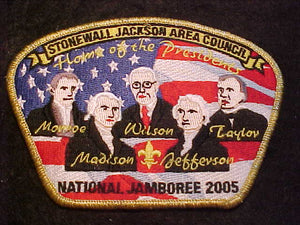 2005 NJ, STONEWALL JACKSON AREA COUNCIL, HOME OF THE PRESIDENTS