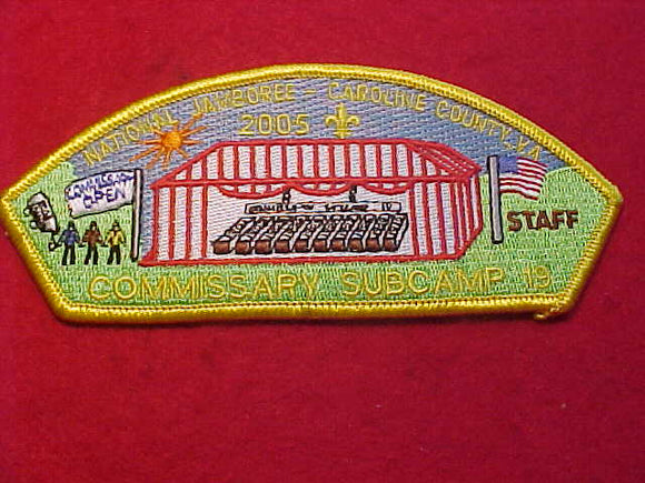 2005 NJ, COMMISSARY SUBCAMP 19 STAFF, YELLOW BDR.