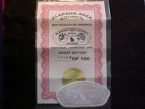 2001 NJ, ALAPAHA AREA C.,  WHITE GHOST EDITION, W/ CERTIFICATE FOR #42 OF 100 MADE
