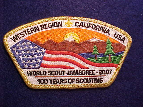 2007 WJ, SHOULDER PATCH, WESTERN REGION, TROOP 421, CALIFORNIA