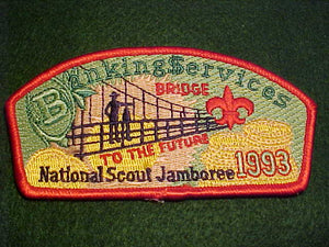 1993 NJ, BANKING SERVICES STAFF PATCH, RED BDR.