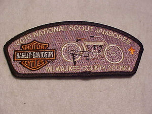 2010 NJ, MILWAUKEE COUNTY COUNCIL, HARLEY DAVIDSON, LT. GREEN MOTORCYCLE