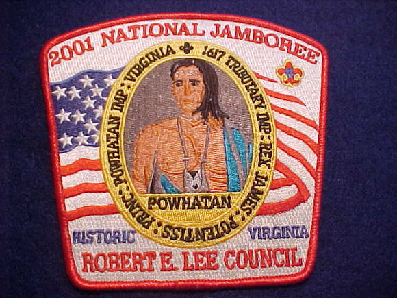 2001 NJ, ROBERT E. LEE COUNCIL, POWHATAN, HISTORIC VIRGINIA, RED BDR.