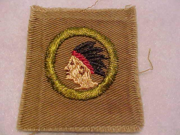 PATHFINDING MERIT BADGE, SQUARE, 1920'S-1933, USED