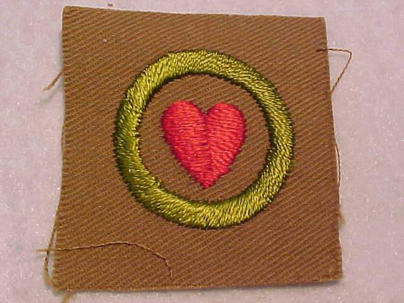 PERSONAL HEALTH MERIT BADGE, SQUARE, 1920'S-1933, 50 X 53MM, MINT