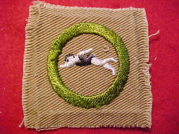 SWIMMING SQUARE MERIT BADGE, 48 X 48MM