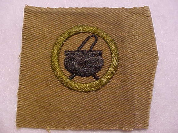 COOKING FULL SQUARE MERIT BADGE, TEENS VARIETY, 60X57MM, USED