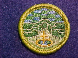 LANDSCAPING, MERIT BADGE WITH CLOTH BACK, GREEN BORDER