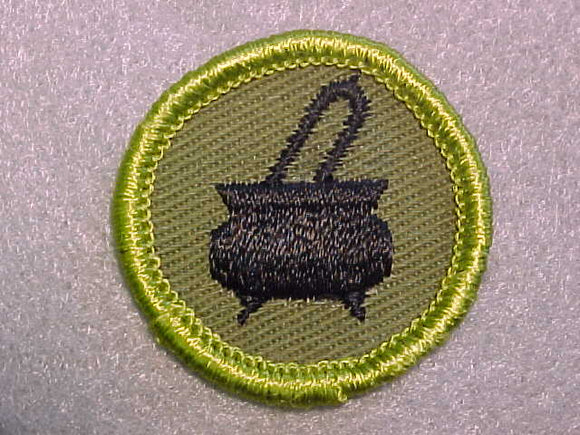 COOKING, ROLLED EDGE TWILL BACKGROUND MERIT BADGE