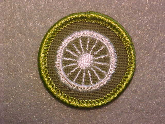 CYCLING, ROLLED EDGE TWILL BACKGROUND MERIT BADGE