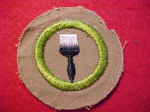 PAINTING FINE TWILL MERIT BADGE, WWII VARIETY