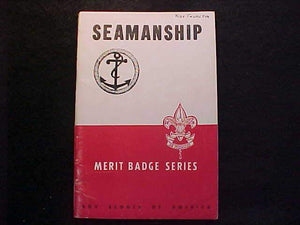 SEAMANSHIP MERIT BADGE BOOK, TYPE 5B COVER, COPYRIGHT 1945, NOV. 1945 PRINTING, V. GOOD COND.