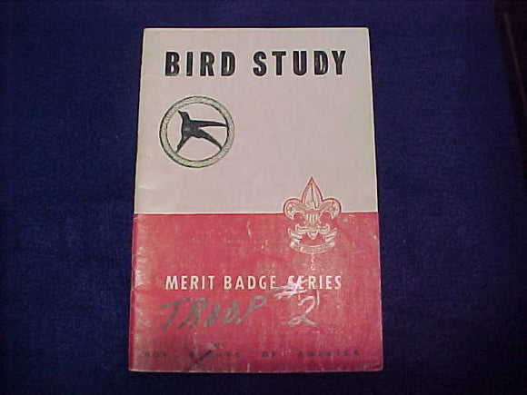 Bird Study, Type 5B, copyright 1938, September 1949 printing, MB on cover is turned upright, fair cond.