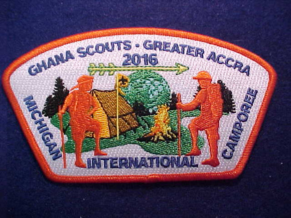2016 MICHIGAN INTERNATIONAL CAMPOREE SHOULDER PATCH, GHANA SCOUTS - GREATER ACCRA