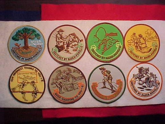 PATCH, BADEN POWELL SKETCHES, 1-8(NUMBERED) DIFFERENT 4