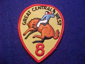 PATCH, REGION 8 X?, LIKE X3, BUT HORIZONTAL BLUE EMBROIDERY, AND NO BLACK LINE ON TOP OF WHITE PANT