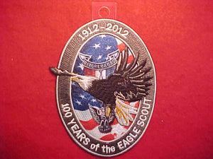 PATCH, 1912-2012, 100 YEARS OF THE EAGLE SCOUT, 4.25X6" JACKET PATCH