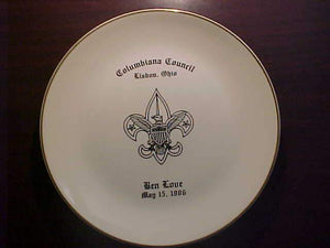 PLATE, 30TH WORLD SCOUT CONFERENCE,  15-19 JULY, 1985, MUNCHEN/GERMANY, BOY SCOUTS OF KOREA, HANKOOK BONE CHINA, 7"