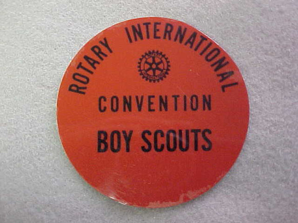PLASTIC DISK, ROTARY INTERNATIONAL CONVENTION, BOY SCOUTS, 70MM DIAMETER