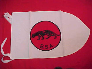 PANTHER PATROL FLAG, BLACK/RED EMBLEM, MINT IN ORIG. BAG, 1950'S-60'S