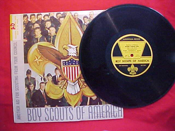 RECORD, 33 1/3 RPM, NATIONAL ORDER OF THE ARROW STANDARD LODGE, RECORD EXCELLENT COND. - SLEEVE IS WELL WORN