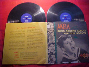 RECORD, "AKELA SONG RECORD ALBUM FOR CUB SCOUTS", 2 RECORD SET