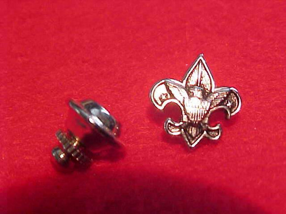 TENDERFOOT PIN, STERLING SILVER, (MARKED SS ON BACK)