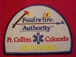 SHOULDER PATCH, FT. COLLINS, COLORADO, EXPLORER, POUDRE FIRE AUTHORITY