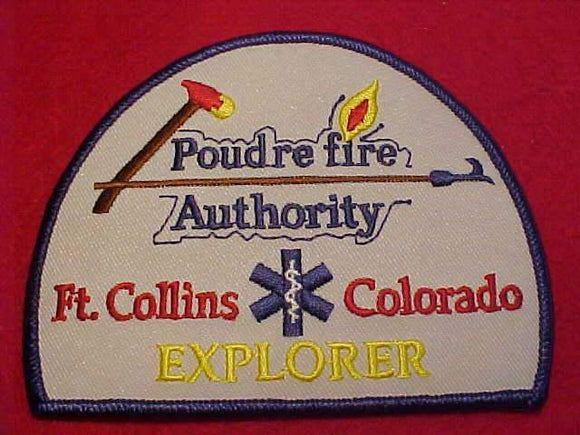 SHOULDER PATCH, FT. COLLINS, COLORADO, EXPLORER, POUDRE FIRE AUTHORITY