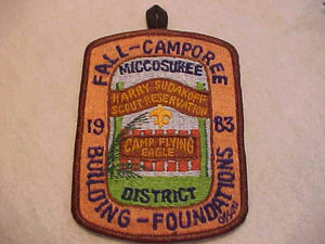 BSA PATCH, 1983, HARRY SUDAKOFF SCOUT RESV./CAMP FLYING EAGLE FALL CAMPOREE