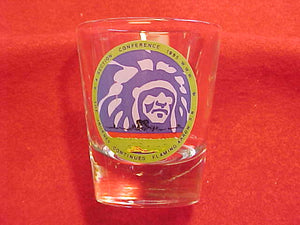 SHOT GLASS (TOOTHPICK HOLDER!), 1995 BOY SCOUT OA SECTION S-4 CONFERENCE, CAMP FLAMING ARROW