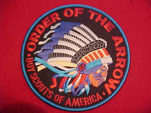 OA JACKET PATCH, 1960'S, UNOFFICIAL, 6" ROUND, BLACK TWILL