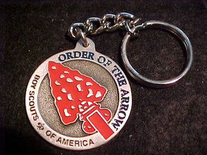 OA KEYCHAIN, ARROWHEAD LOGO, 1999+, PEWTER