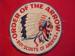 OA JACKET PATCH, 1960'S, INDIAN CHIEF DESIGN, CB, MINT CONDITION-NEVER WASHED, BOX SOIL