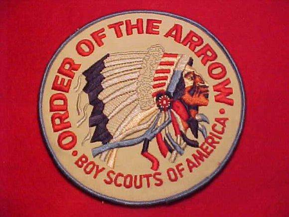 OA JACKET PATCH, 1960'S, INDIAN CHIEF DESIGN, CB, MINT COND. (NEVER WASHED-BOX SOIL)
