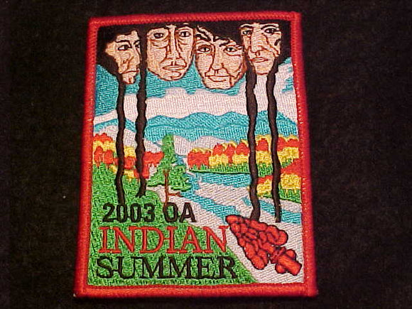OA POCKET PATCH, 2003 INDIAN SUMMER, NO BUTTON LOOP