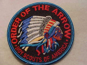 OA POCKET PATCH, 1960'S, 3" ROUND, BLACK TWILL BKGR., UNOFFICIAL