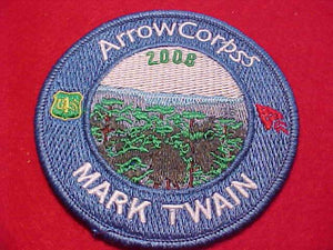 OA PATCH, 2008 ARROWCOPRS 5, MARK TWAIN, 3.5" ROUND