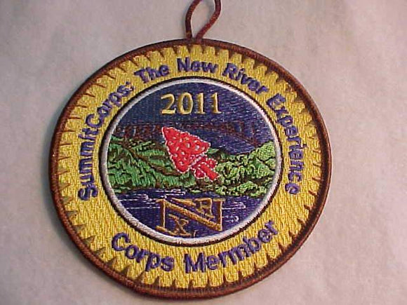 OA PATCH, 2011, SUMMIT CORPS:  THE NEW RIVER EXPERIENCE, CORPS MEMBER, BUTTON LOOP