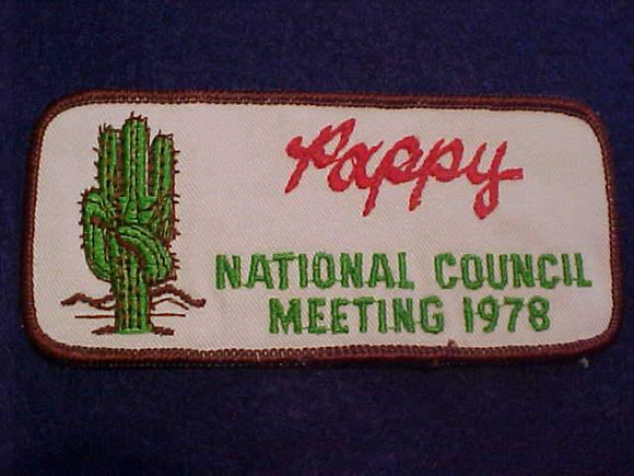 1978 BSA NATIONAL COUNCIL MEETING PATCH, 