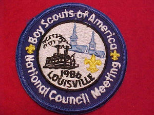 1986 BSA NATIONAL COUNCIL MEETING PATCH, LOUISVILLE