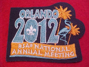 2012 BSA NATIONAL ANNUAL MEETING PATCH, ORLANDO