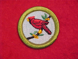 BIRD STUDY MERIT BADGE, COMPUTER DESIGNED, 41MM DIAMETER, ISSUED 1993-95