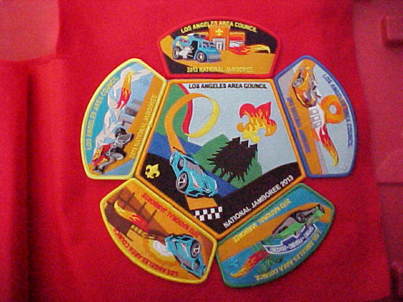 2013 National Jamboree 5 Shoulder patches + Jacket patch set